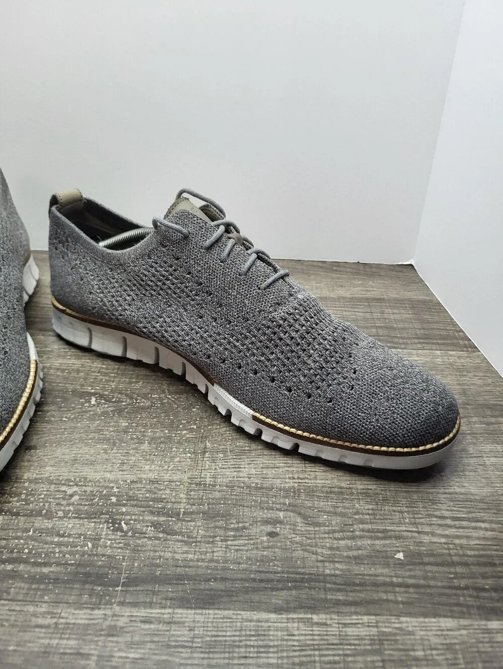 Cole Haan Zerogrand Stitchlite Gray Knit Sneaker Dress Shoes Men’s Size 13